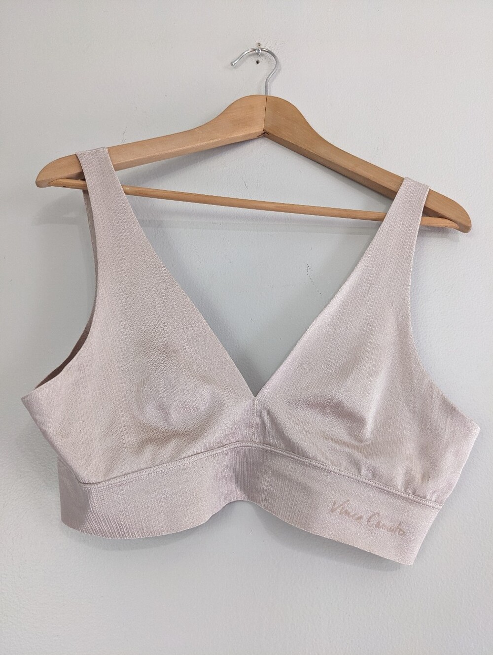 Vince Camuto Bralette Women's Large Metallic Stretch Soft Nylon Spandex